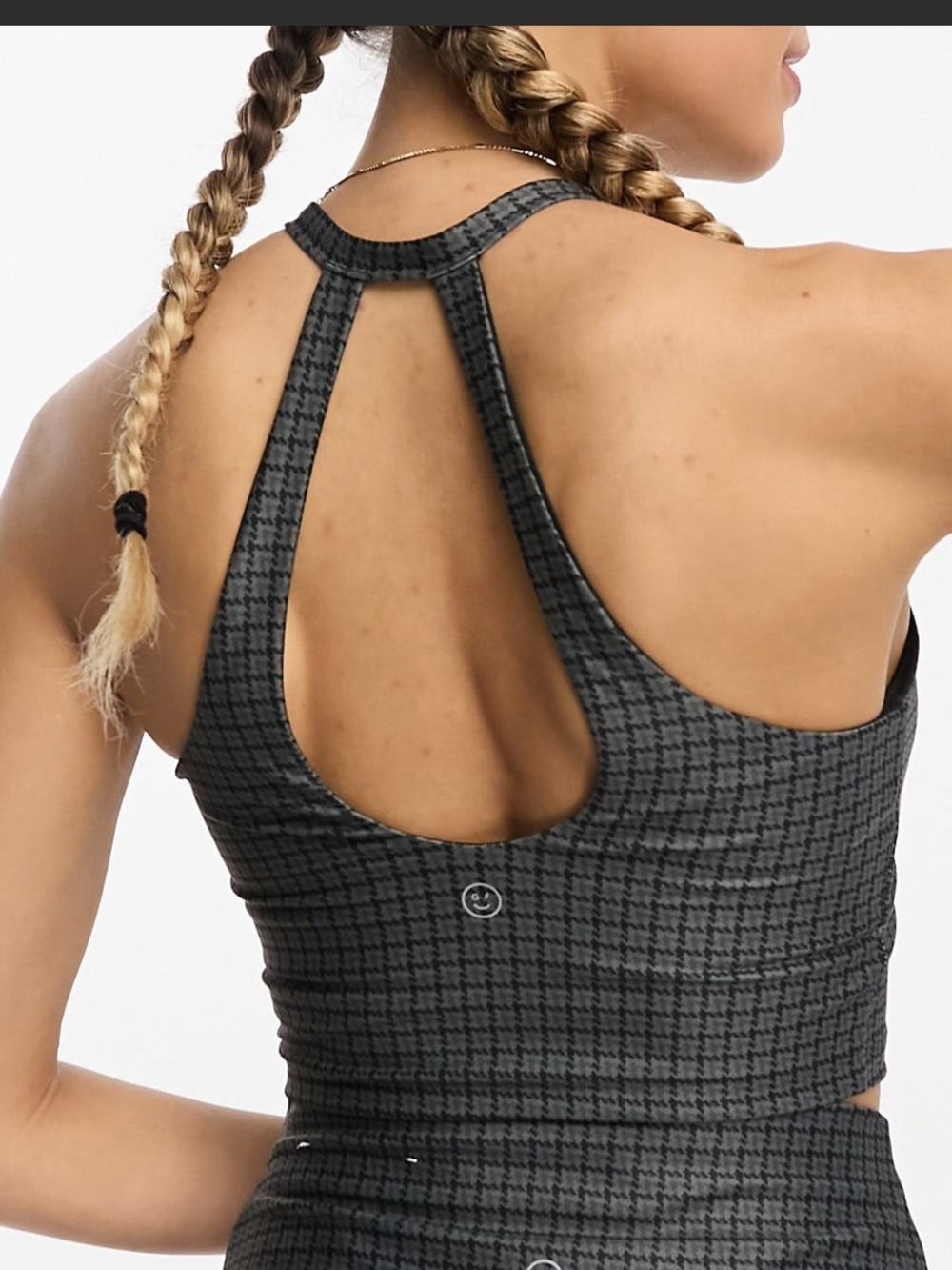 Gilly Hicks Recharge cinch houndstooth Racerback top size M. - Picture 2 of 9